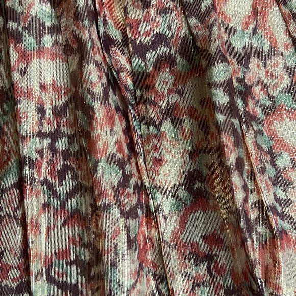 LoveShackFancy Silk Pomegranate Floral Metallic Skirt - Picture 12 of 14